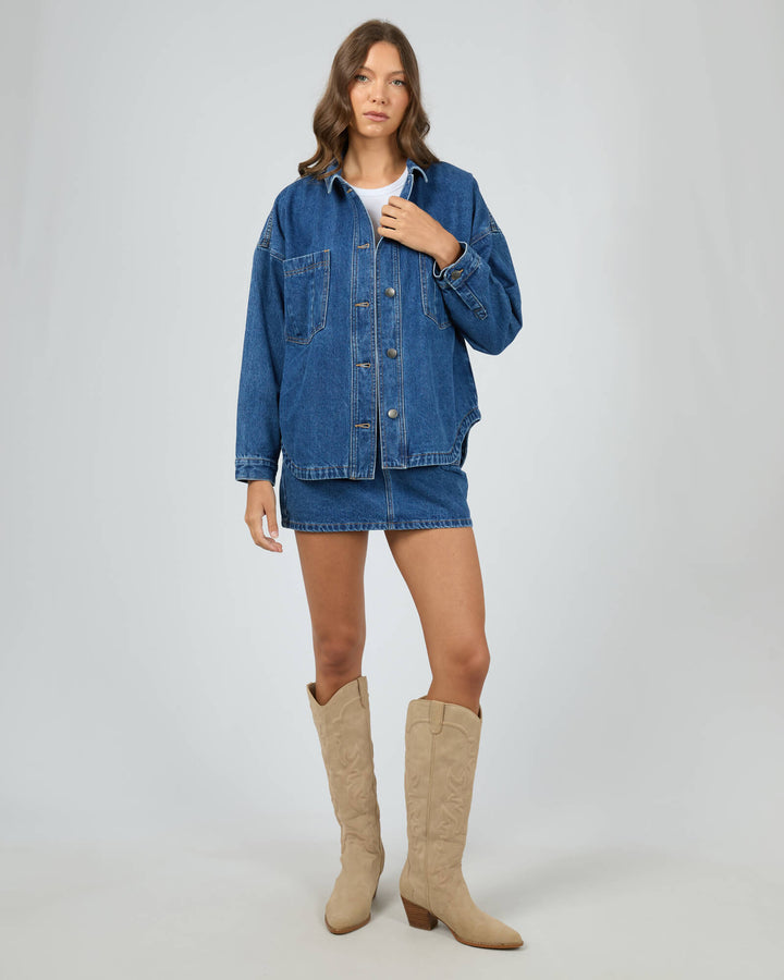 All About Eve - Dale Denim Shacket Heritage Blue