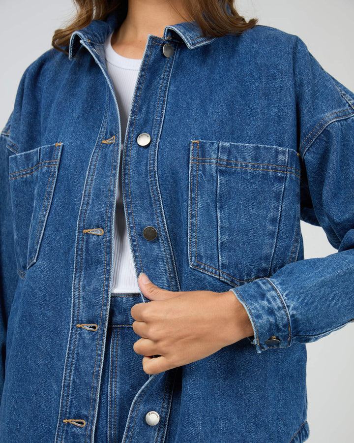 All About Eve - Dale Denim Shacket Heritage Blue