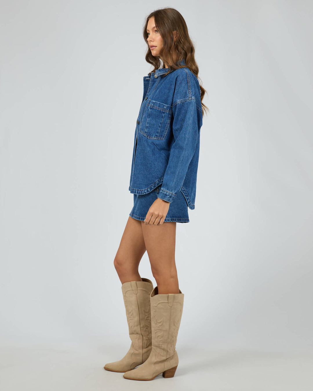 All About Eve - Dale Denim Shacket Heritage Blue