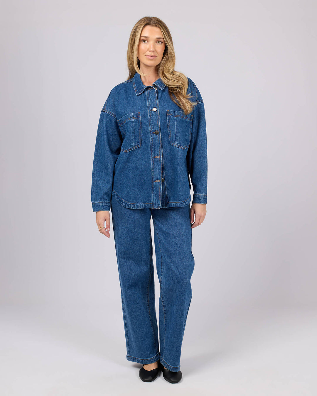 All About Eve - Dale Denim Shacket Heritage Blue