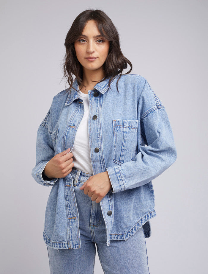 All About Eve - Dale Denim Shacket Light Blue