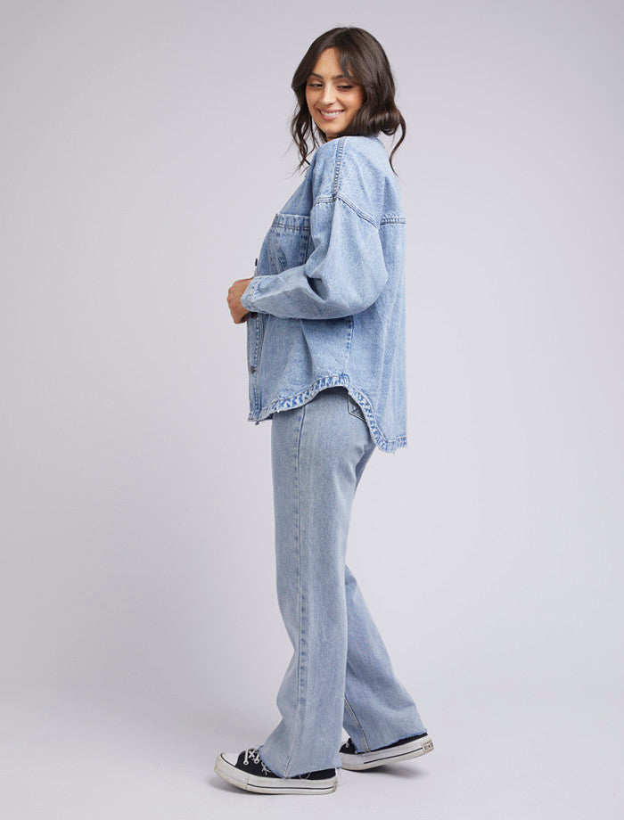 All About Eve - Dale Denim Shacket Light Blue