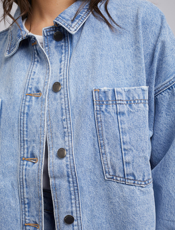 All About Eve - Dale Denim Shacket Light Blue