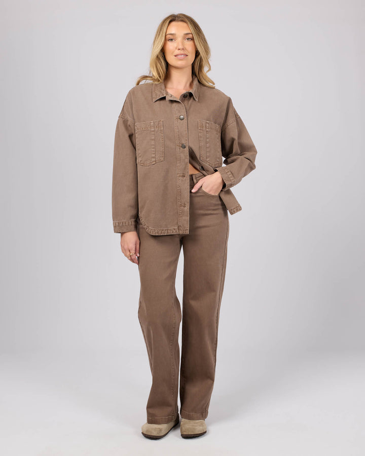 All About Eve - Dale Denim Shacket Cocoa