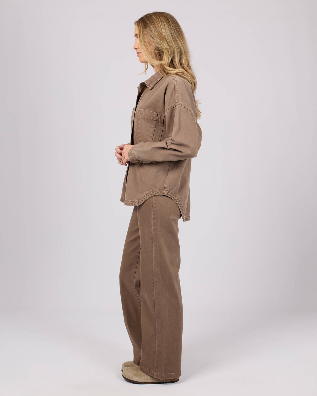 All About Eve - Dale Denim Shacket Cocoa
