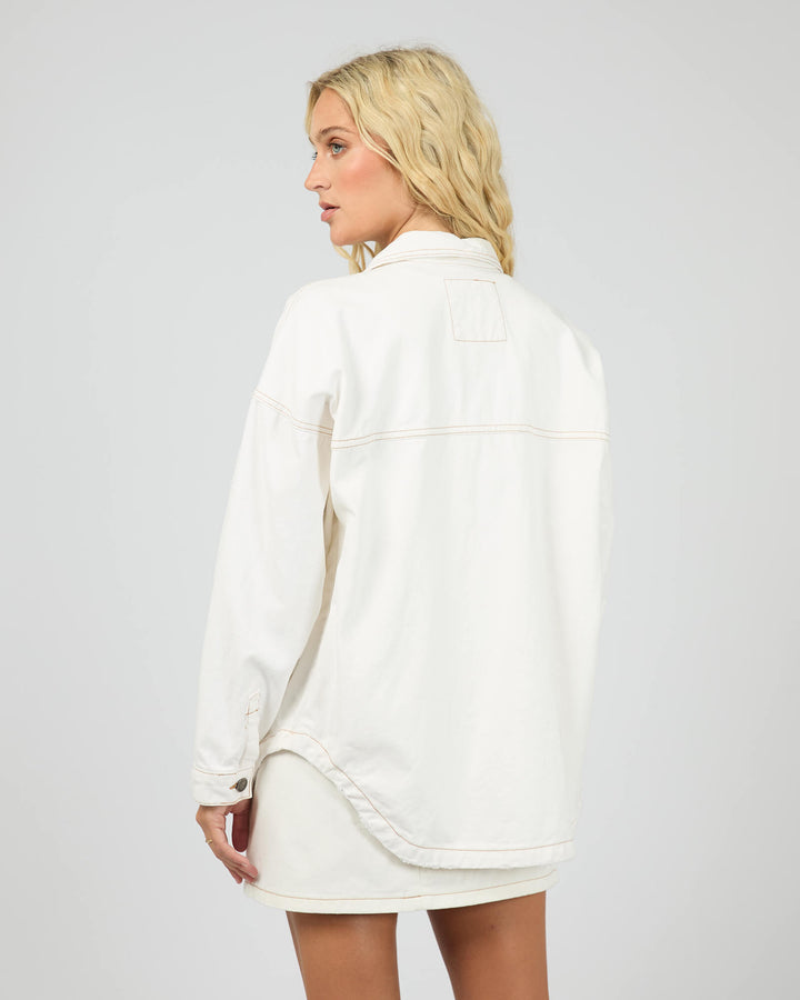 All About Eve - Dale Denim Shacket Vintage White