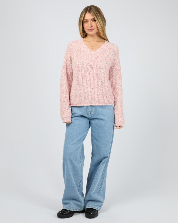 All About Eve - Devon V Neck Jumper Pale Pink
