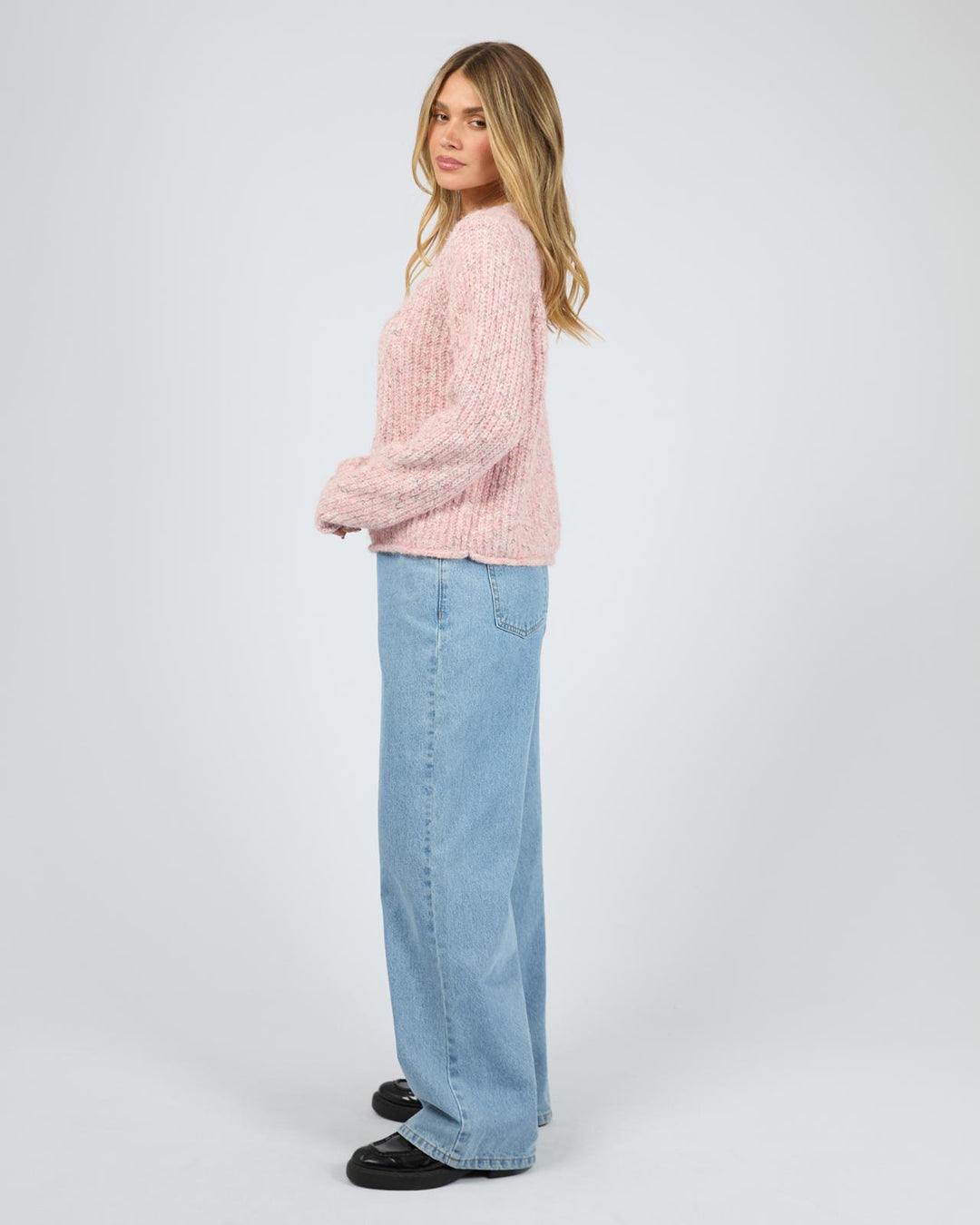 All About Eve - Devon V Neck Jumper Pale Pink