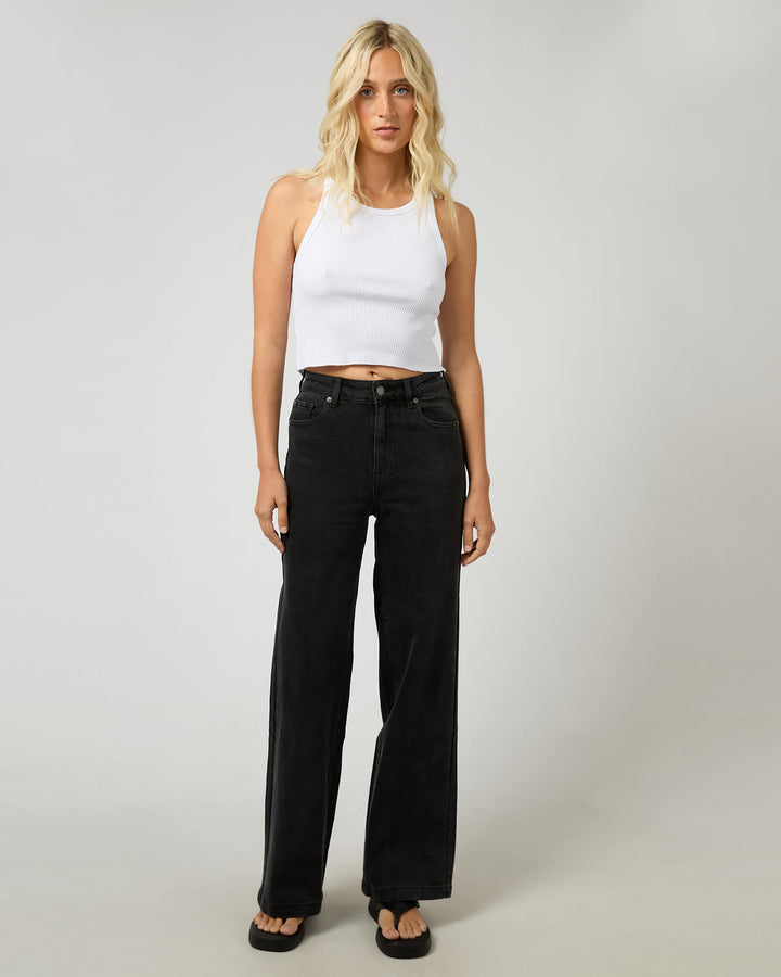 All About Eve - Jacqui Wide Leg Jean Washed Black