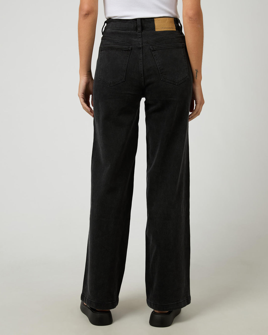 All About Eve - Jacqui Wide Leg Jean Washed Black