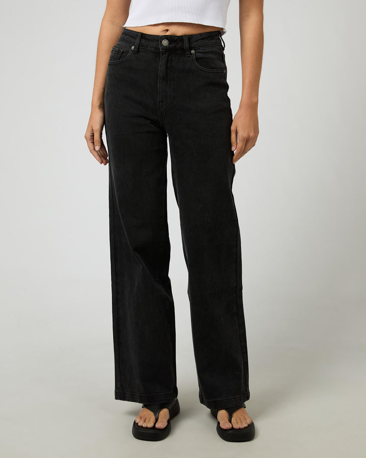 All About Eve - Jacqui Wide Leg Jean Washed Black