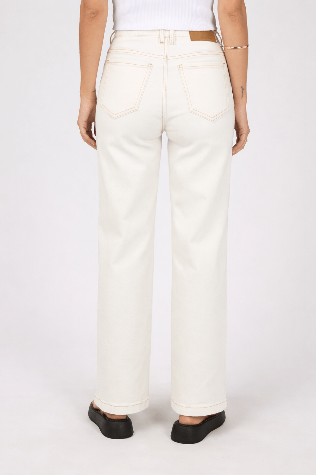 All About Eve - Jacqui Wide Leg Petite Denim Vintage White