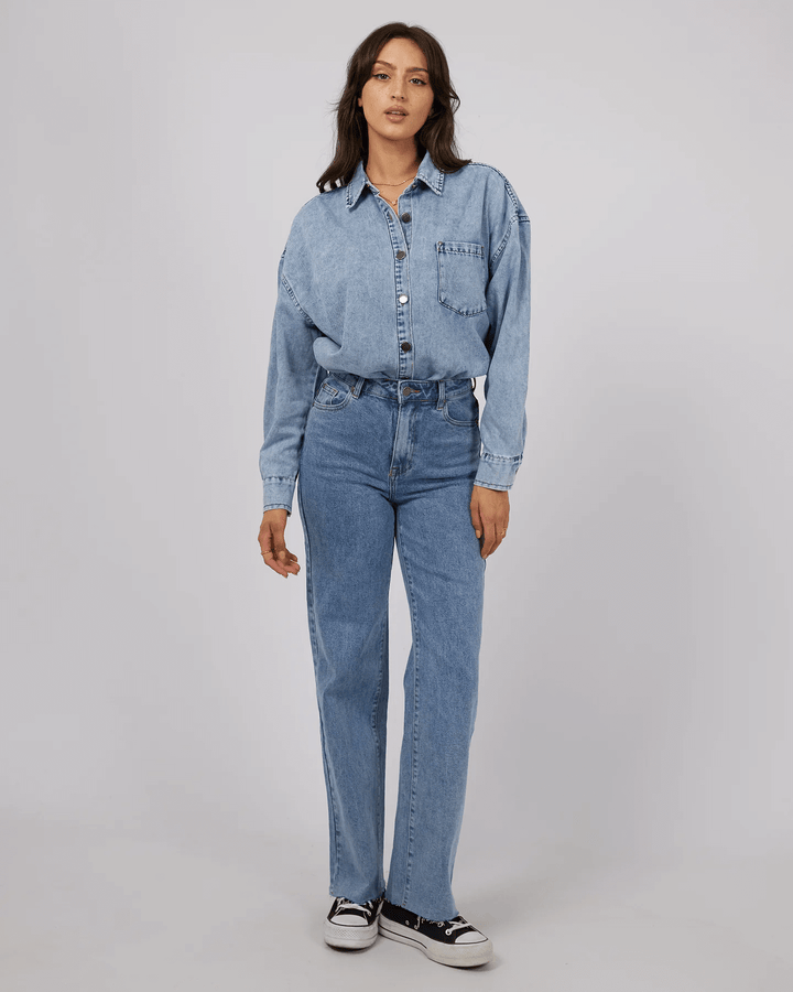 All About Eve - Maci Denim Shirt Light Blue