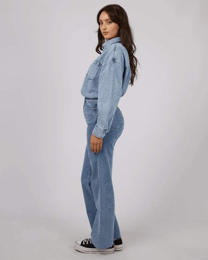 All About Eve - Maci Denim Shirt Light Blue