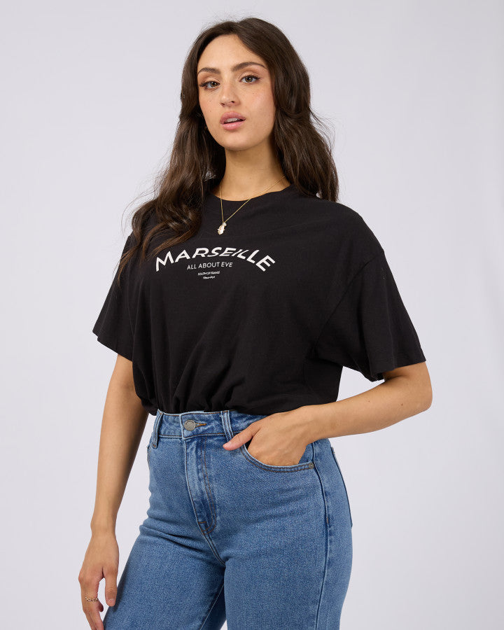 All About Eve - Marseille Oversized Tee Washed Black