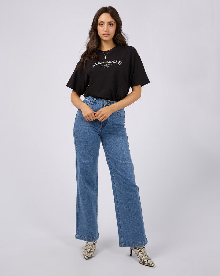 All About Eve - Marseille Oversized Tee Washed Black