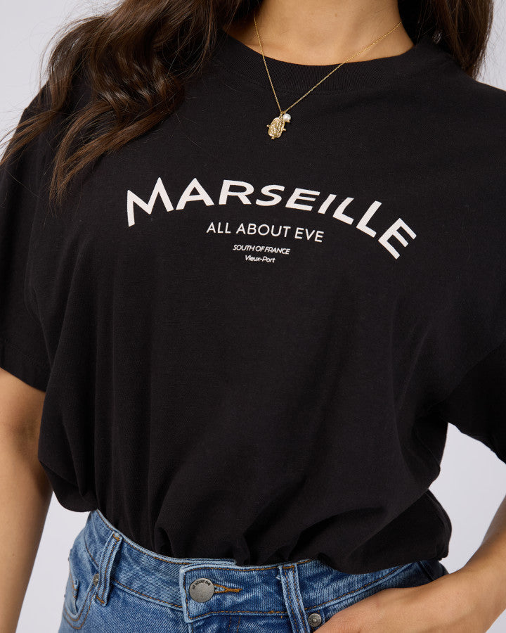 All About Eve - Marseille Oversized Tee Washed Black