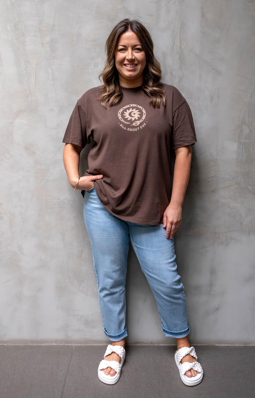 All About Eve - Mirador Oversized Tee Brown