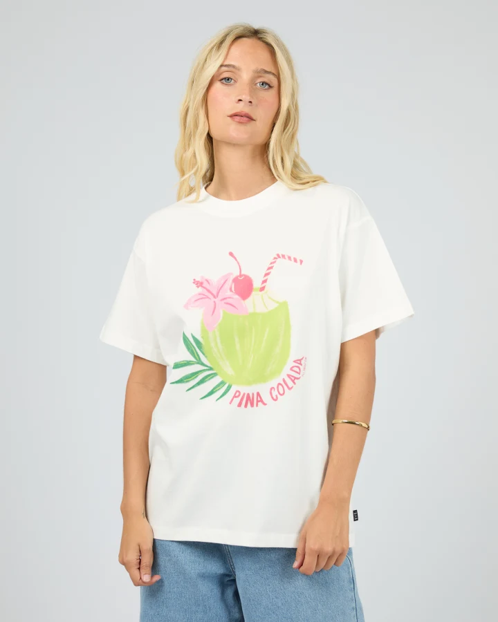 All About Eve - Pina Colada Tee Vintage White