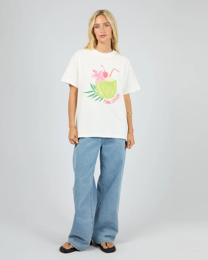 All About Eve - Pina Colada Tee Vintage White