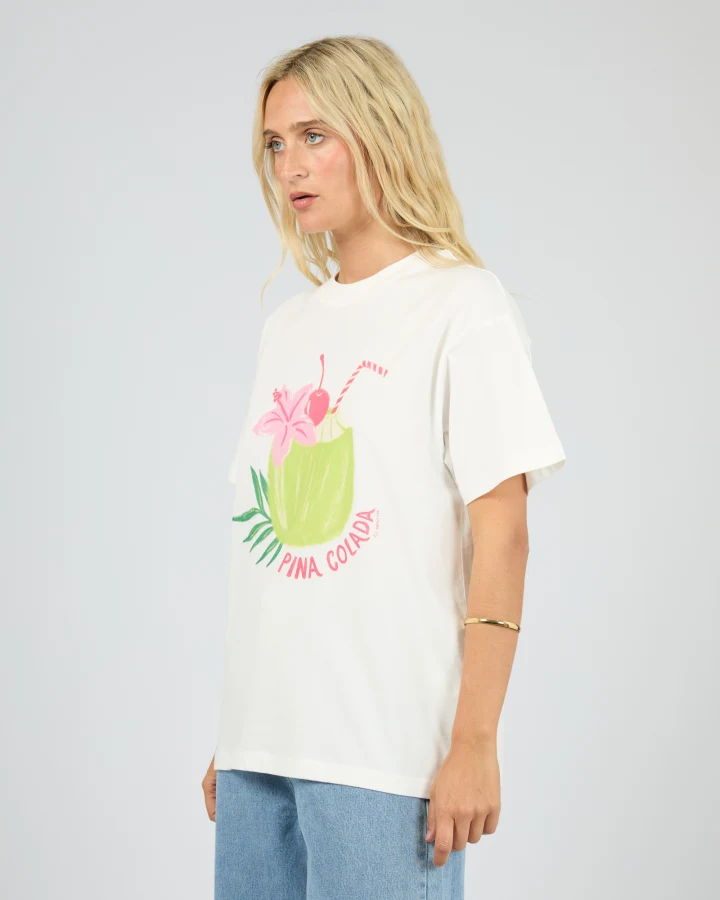 All About Eve - Pina Colada Tee Vintage White