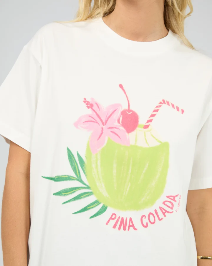 All About Eve - Pina Colada Tee Vintage White