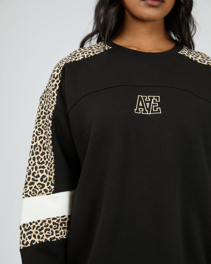 All About Eve - Savannah Oversized Crew Black