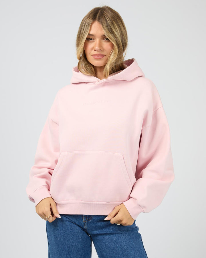All About Eve - Washed Boxed Hoodie Light Pink