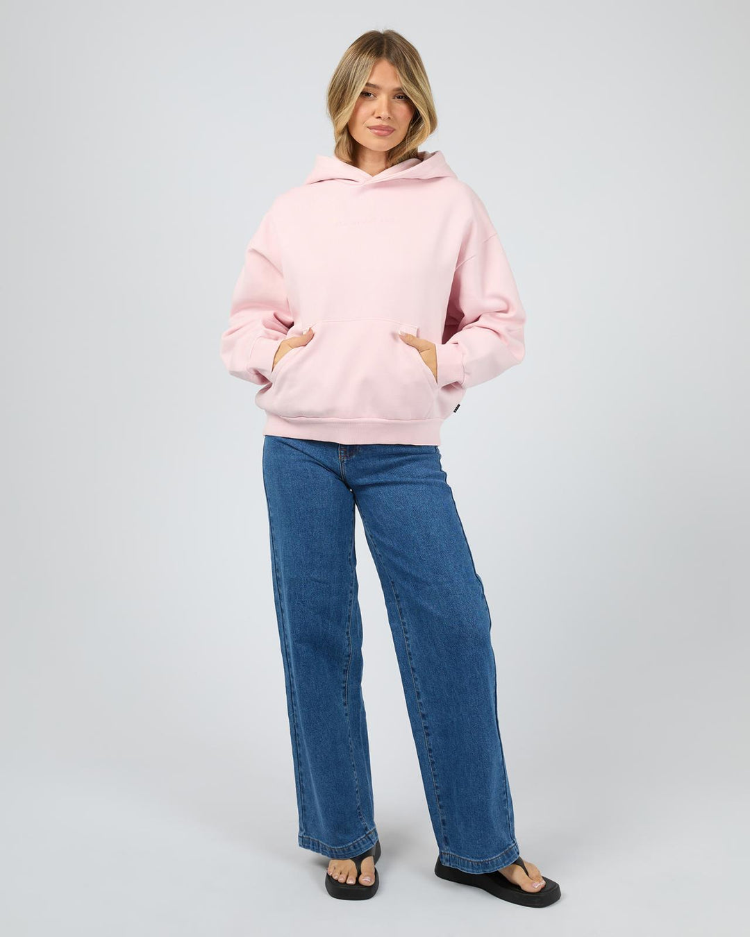 All About Eve - Washed Boxed Hoodie Light Pink
