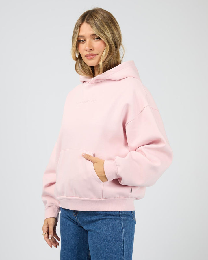 All About Eve - Washed Boxed Hoodie Light Pink