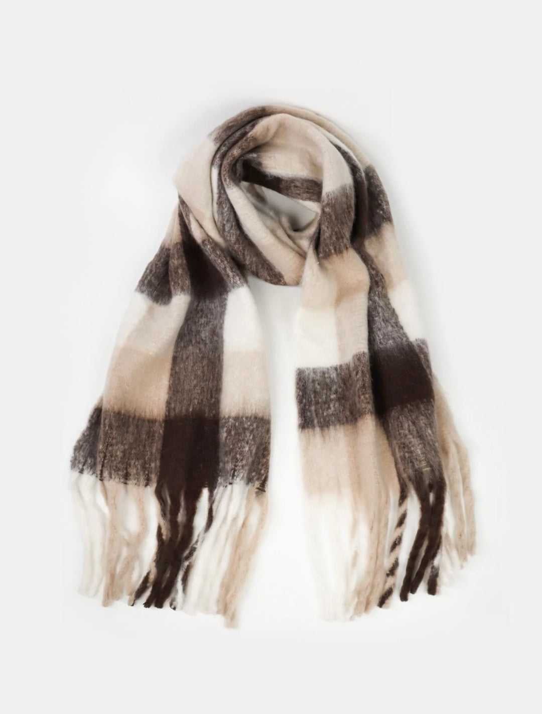 Angels Whisper - Becca Fluffy Scarf  Brown Multi