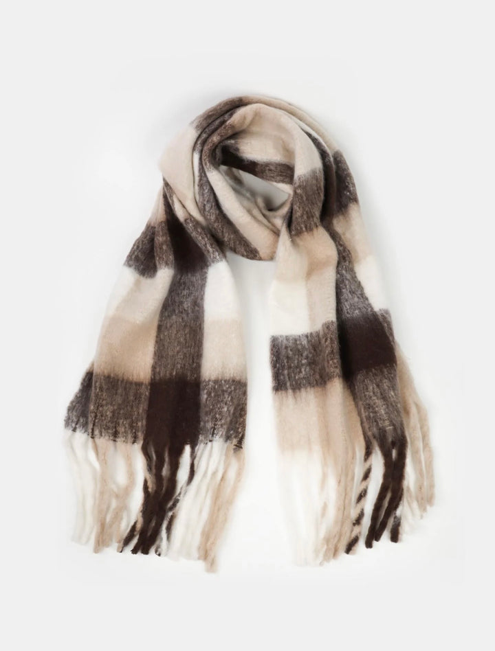 Angels Whisper - Becca Fluffy Scarf  Brown Multi