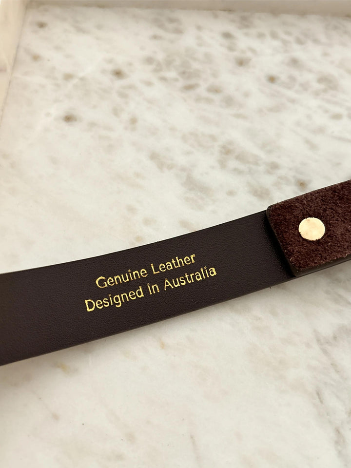 Angels Whisper - Hailey Suede Belt Chocolate