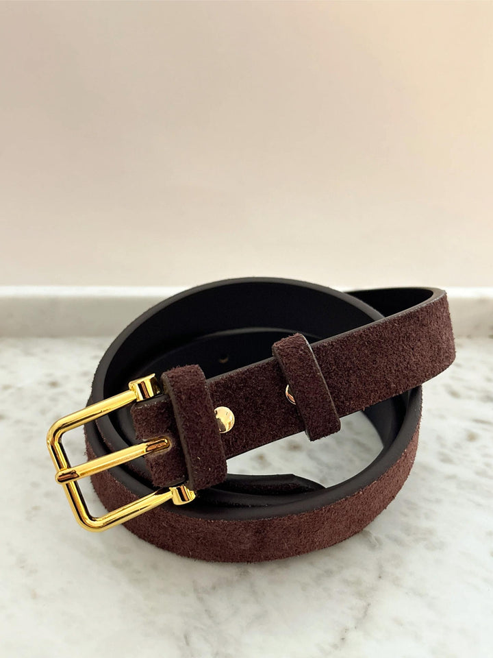 Angels Whisper - Hailey Suede Belt Chocolate