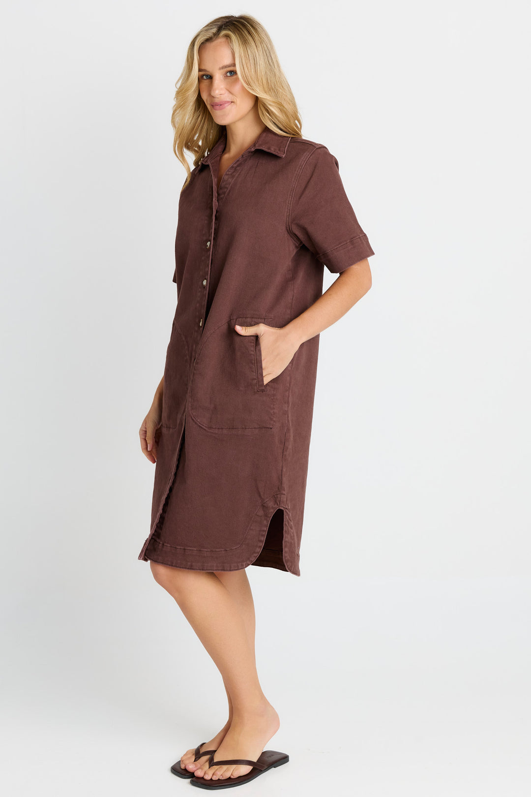 Betty Basics - Dawson Denim Dress Chocolate
