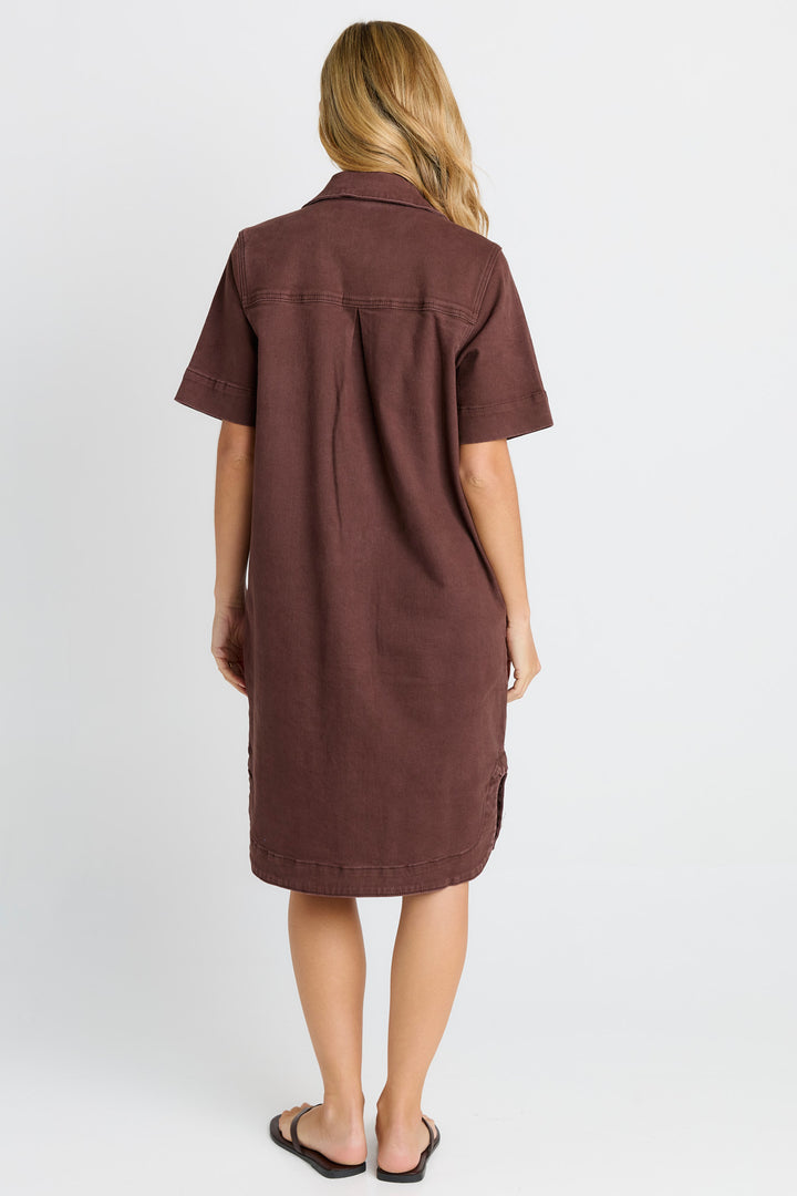 Betty Basics - Dawson Denim Dress Chocolate