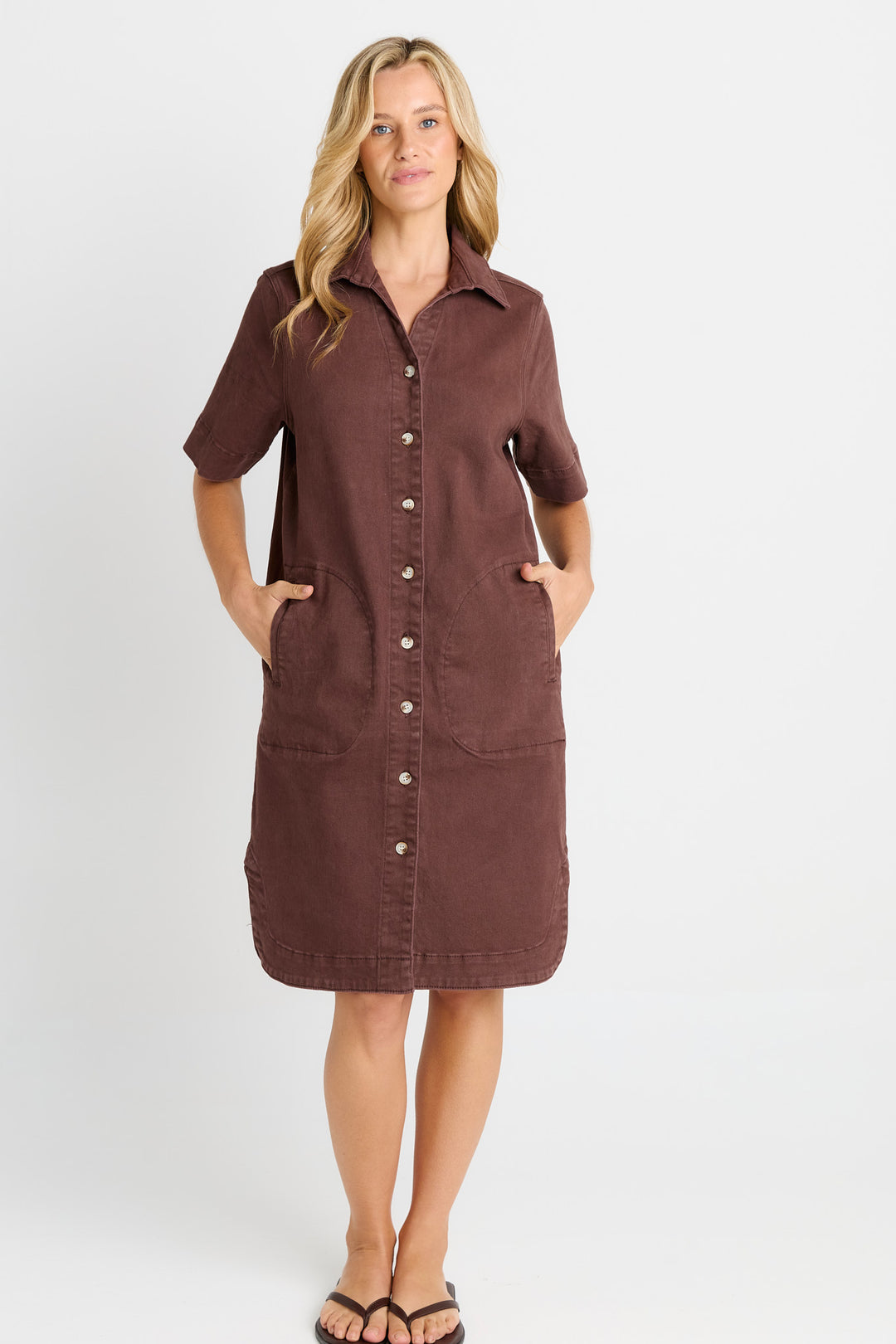 Betty Basics - Dawson Denim Dress Chocolate