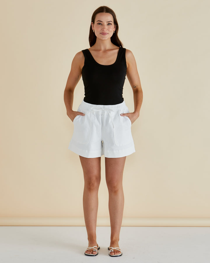Betty Basics - Emma Scoop Tank Black