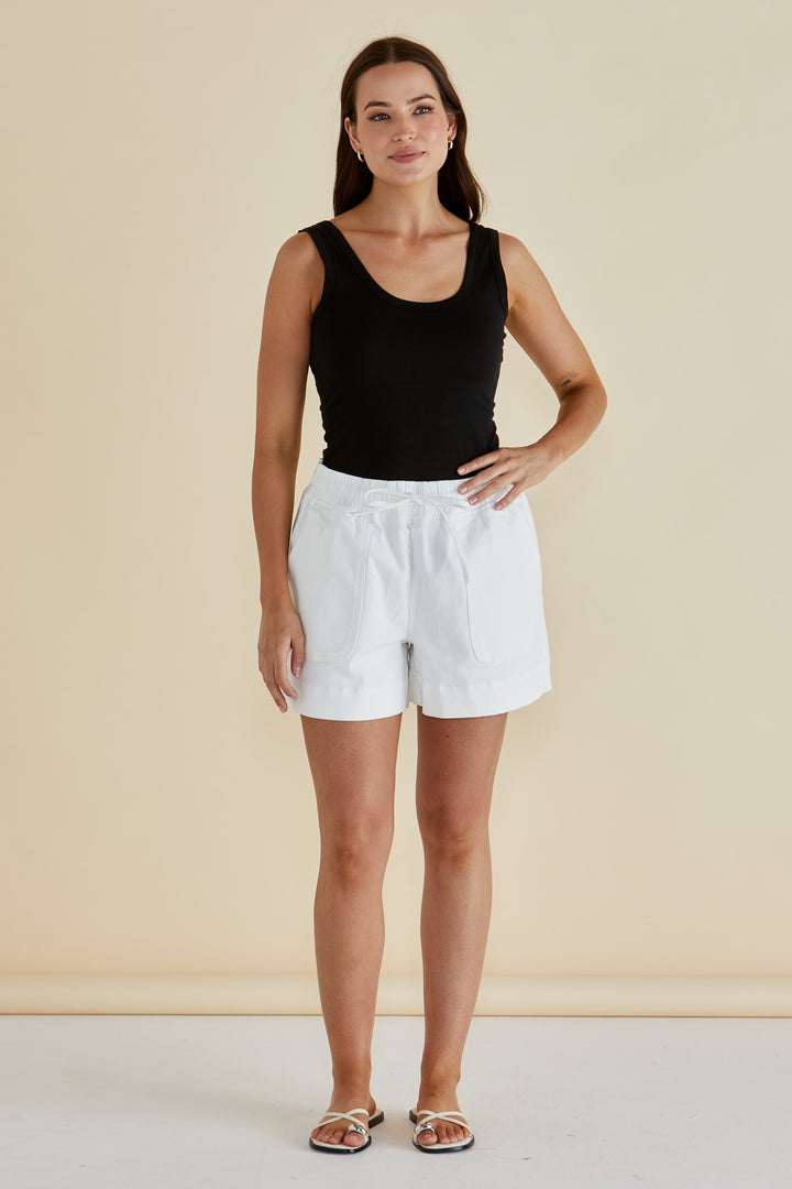 Betty Basics - Emma Scoop Tank Black