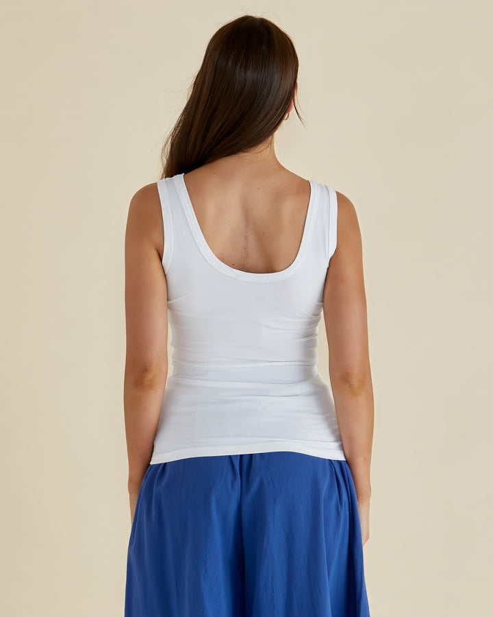 Betty Basics - Emma Scoop Tank White