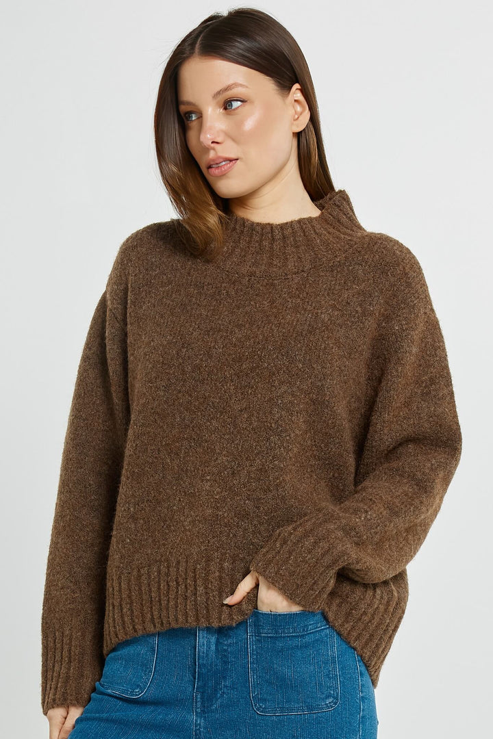 Betty Basics - Lola Jumper Chocolate Brown
