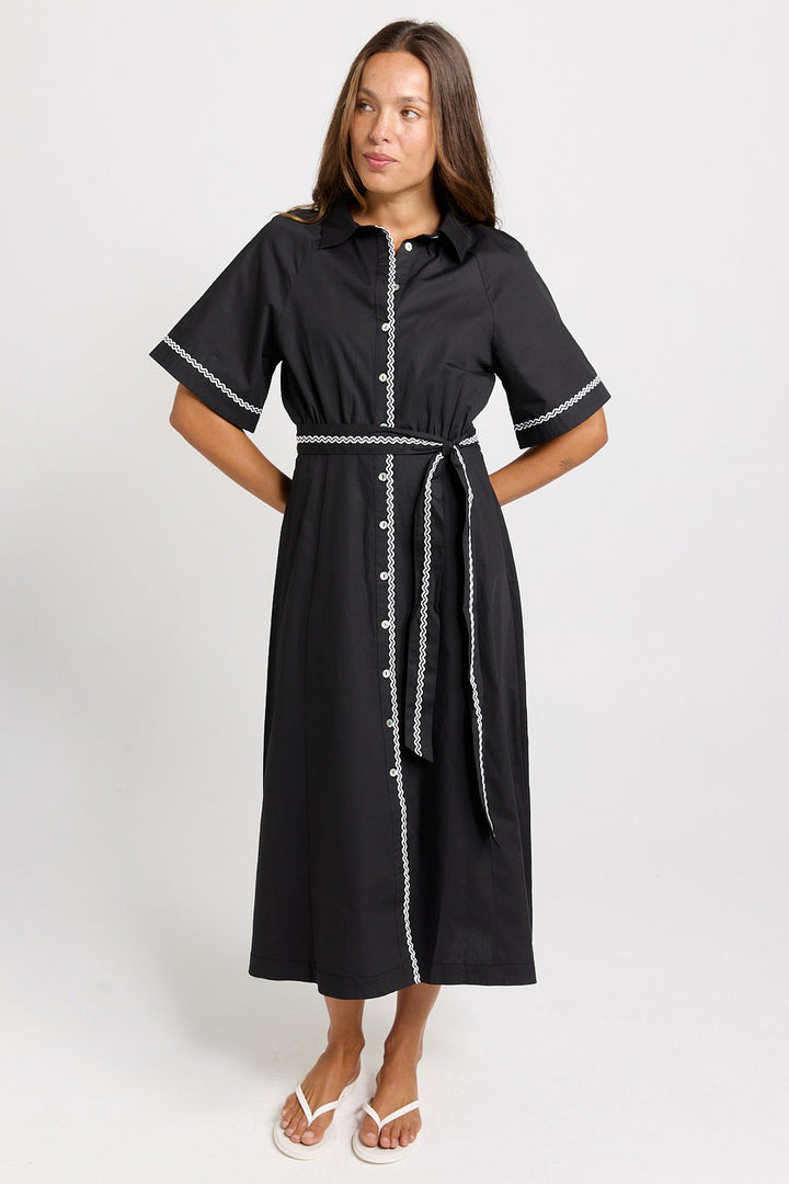 Sass - Lucy Shirt Dress Black