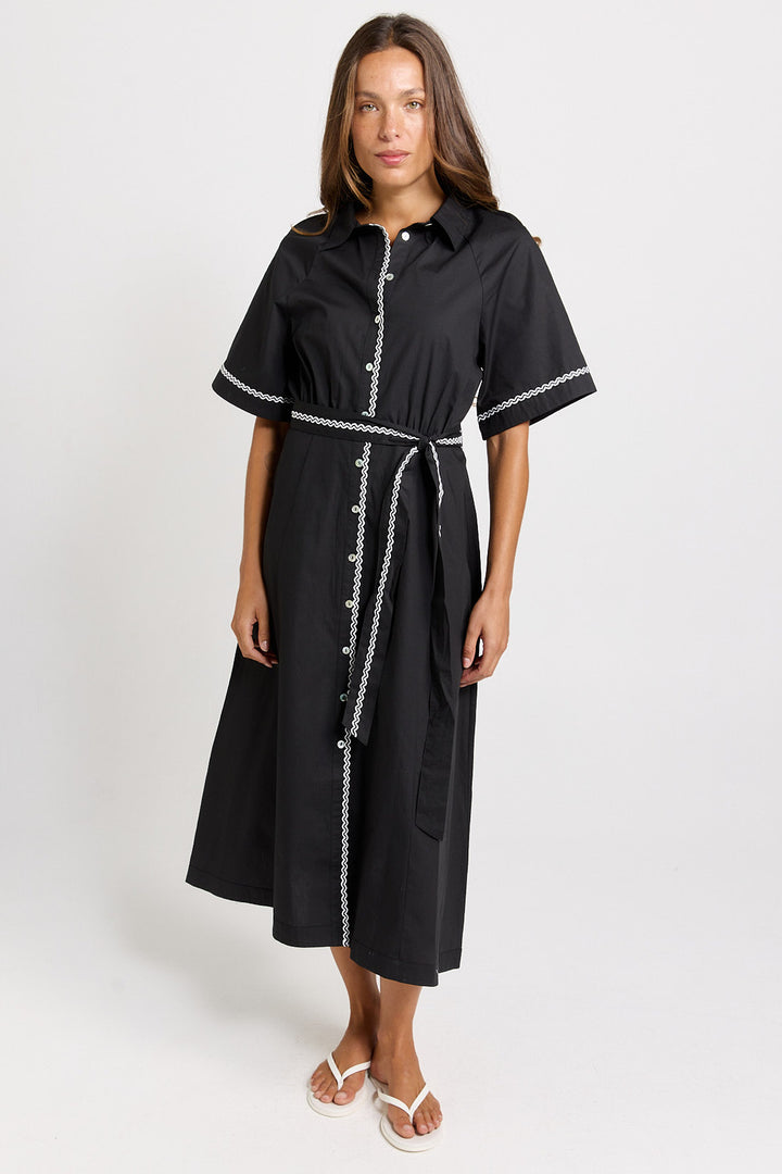 Sass - Lucy Shirt Dress Black