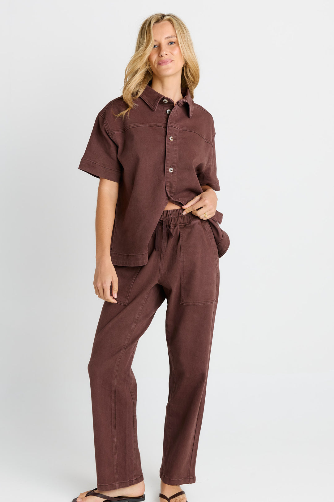 Betty Basics - Quinn Jogger Chocolate