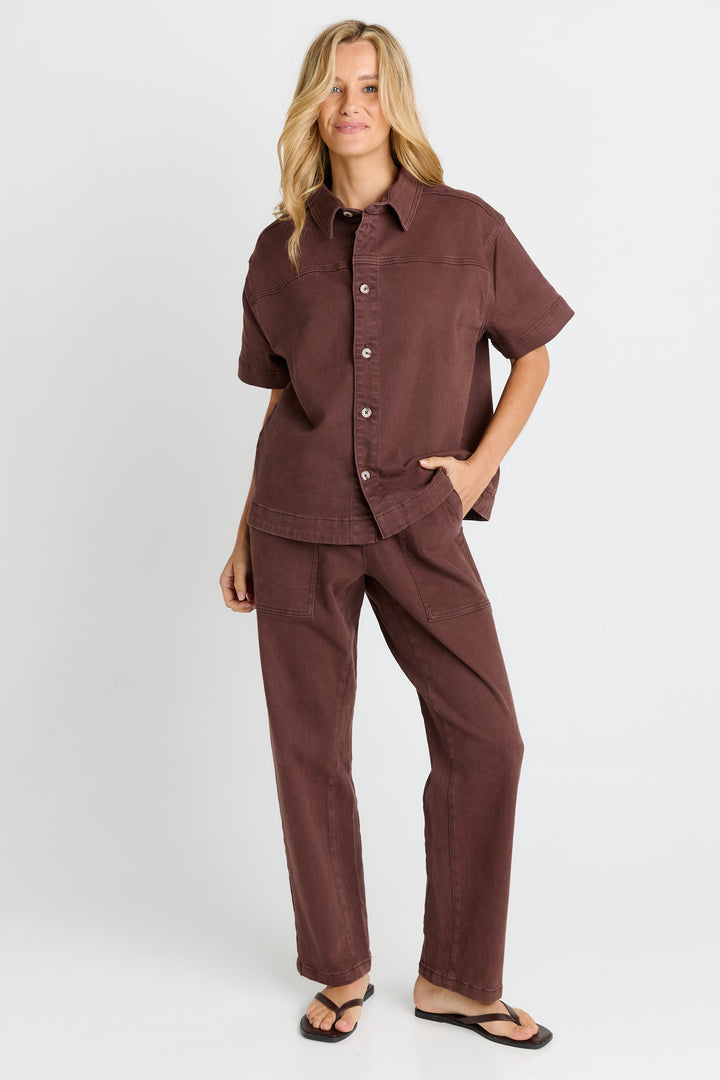 Betty Basics - Quinn Shirt Chocolate