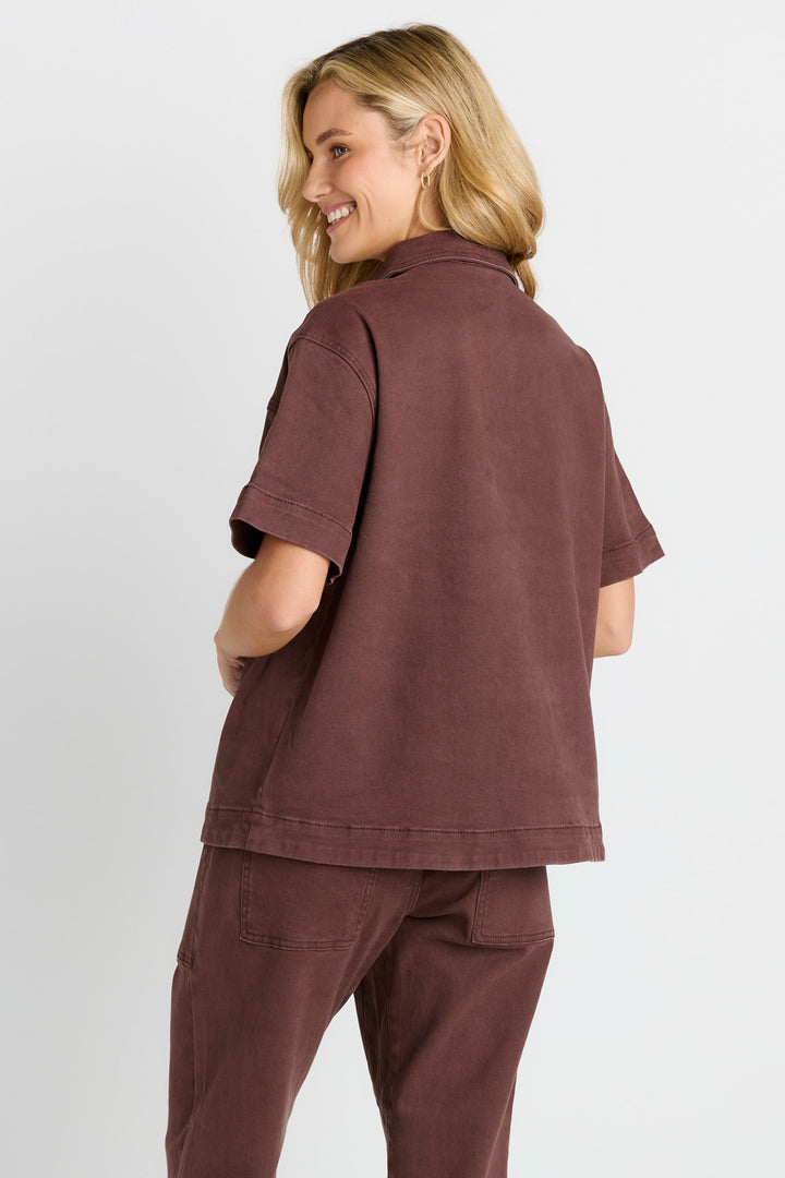 Betty Basics - Quinn Shirt Chocolate