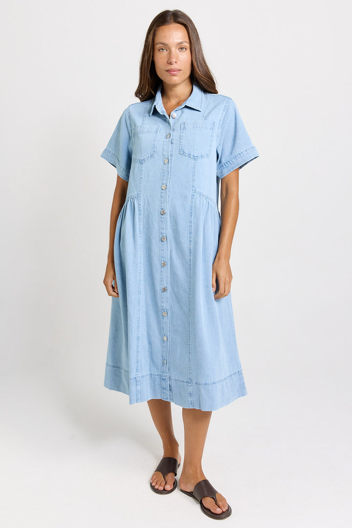 Betty Basics - Willow Denim Shirt Dress Blue