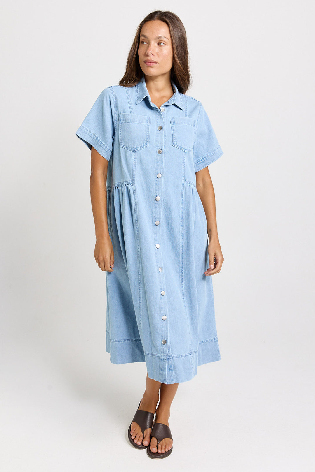 Betty Basics - Willow Denim Shirt Dress Blue