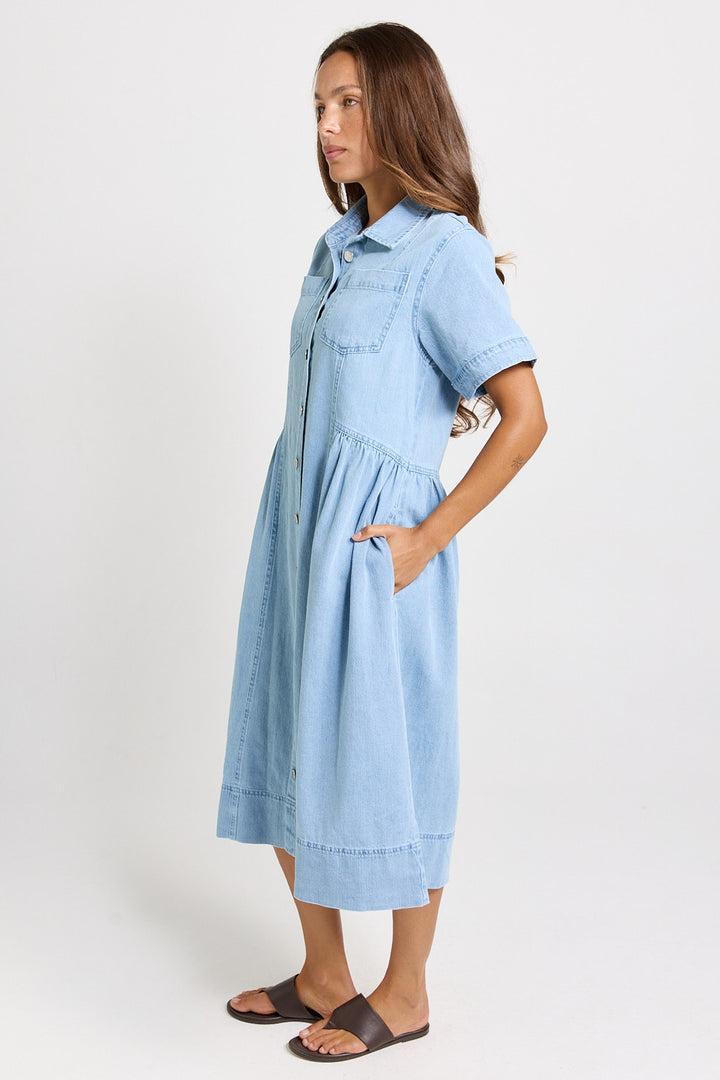 Betty Basics - Willow Denim Shirt Dress Blue