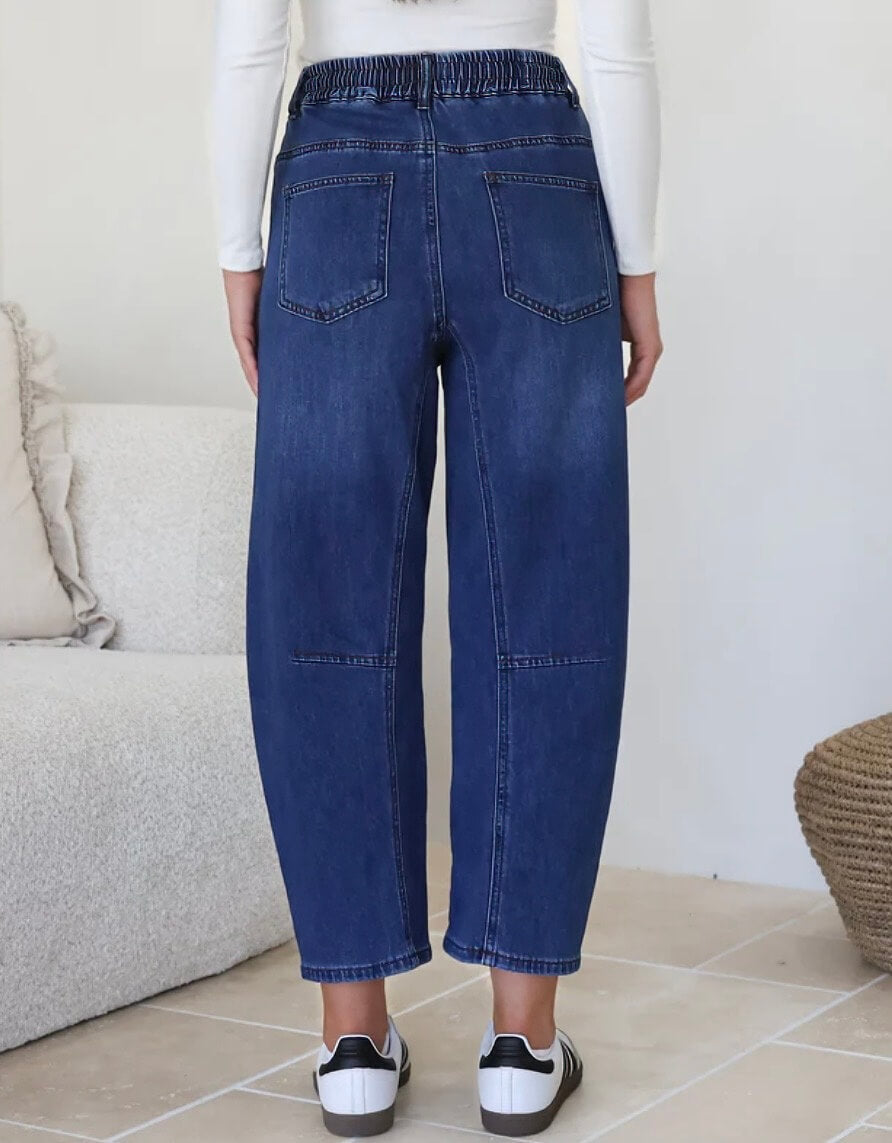 Barrie Barrel Jeans Dark Blue